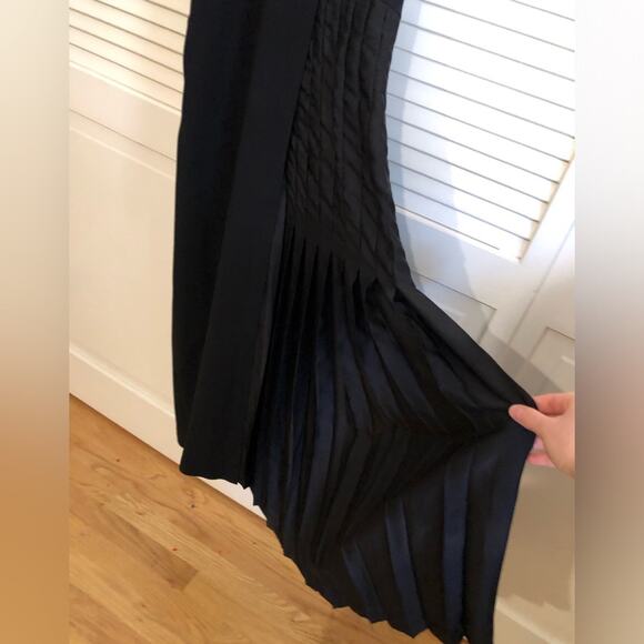 A.L.C. Black Fit and Flare Midi Dress with Pleating XS - Picture 3 of 8